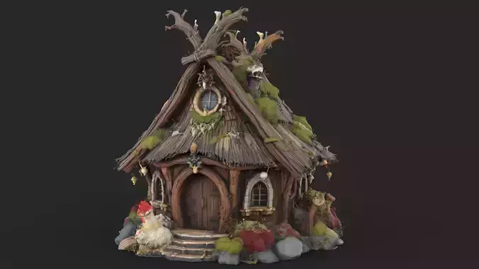 Fantasy Cottage High Detail 3D model 3