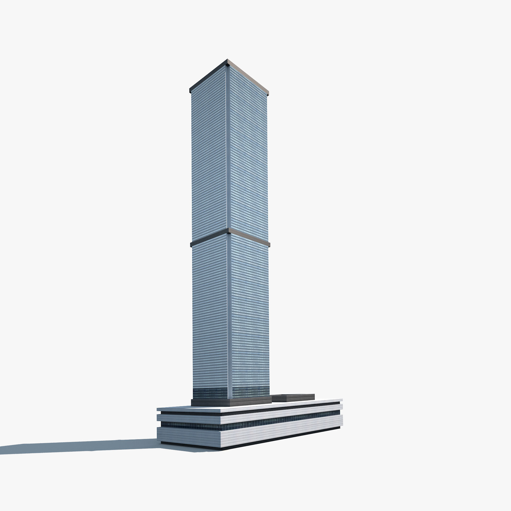 Skyscrapers Building Pack Low-poly 3D model_4