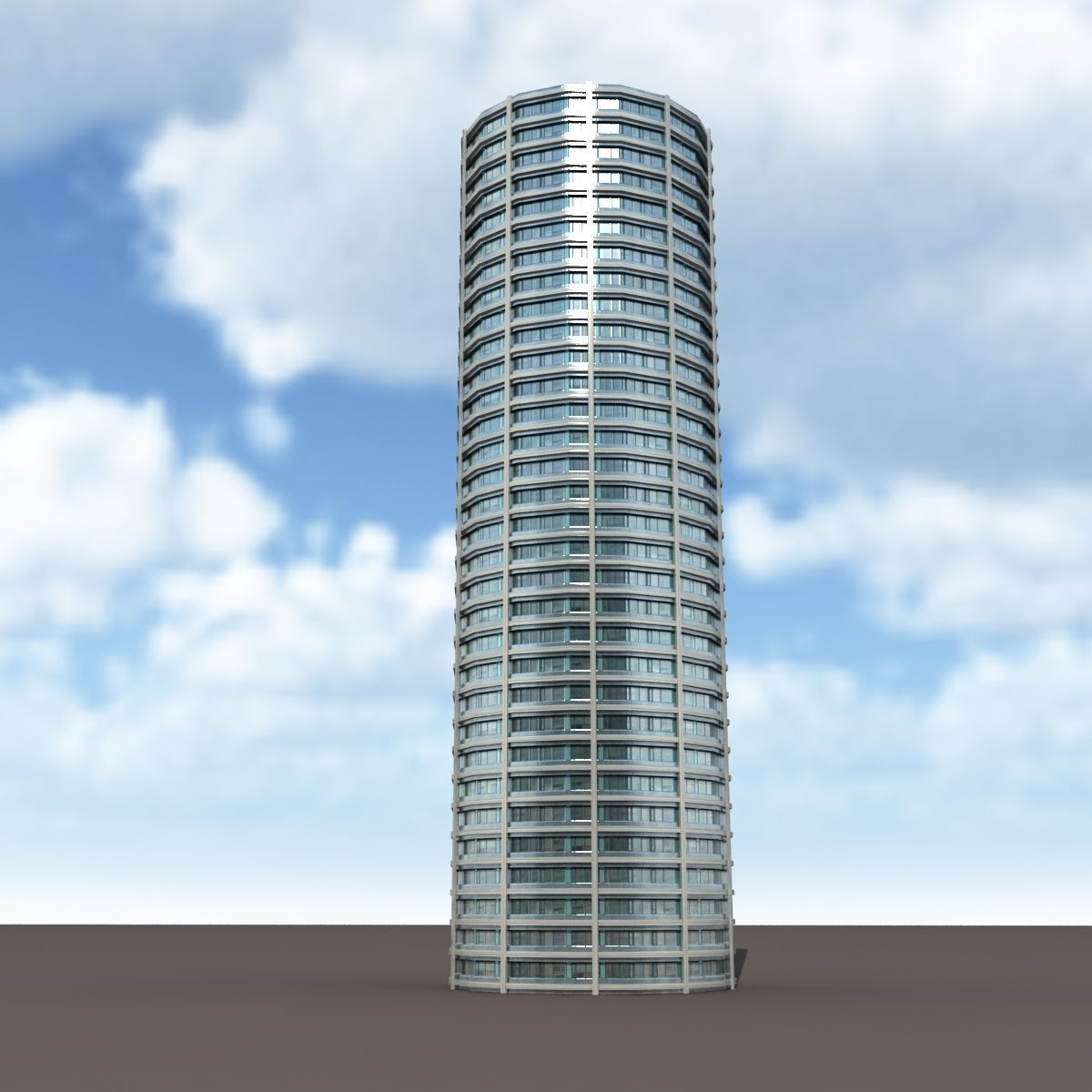 Skyscrapers Building Pack Low-poly 3D model_12