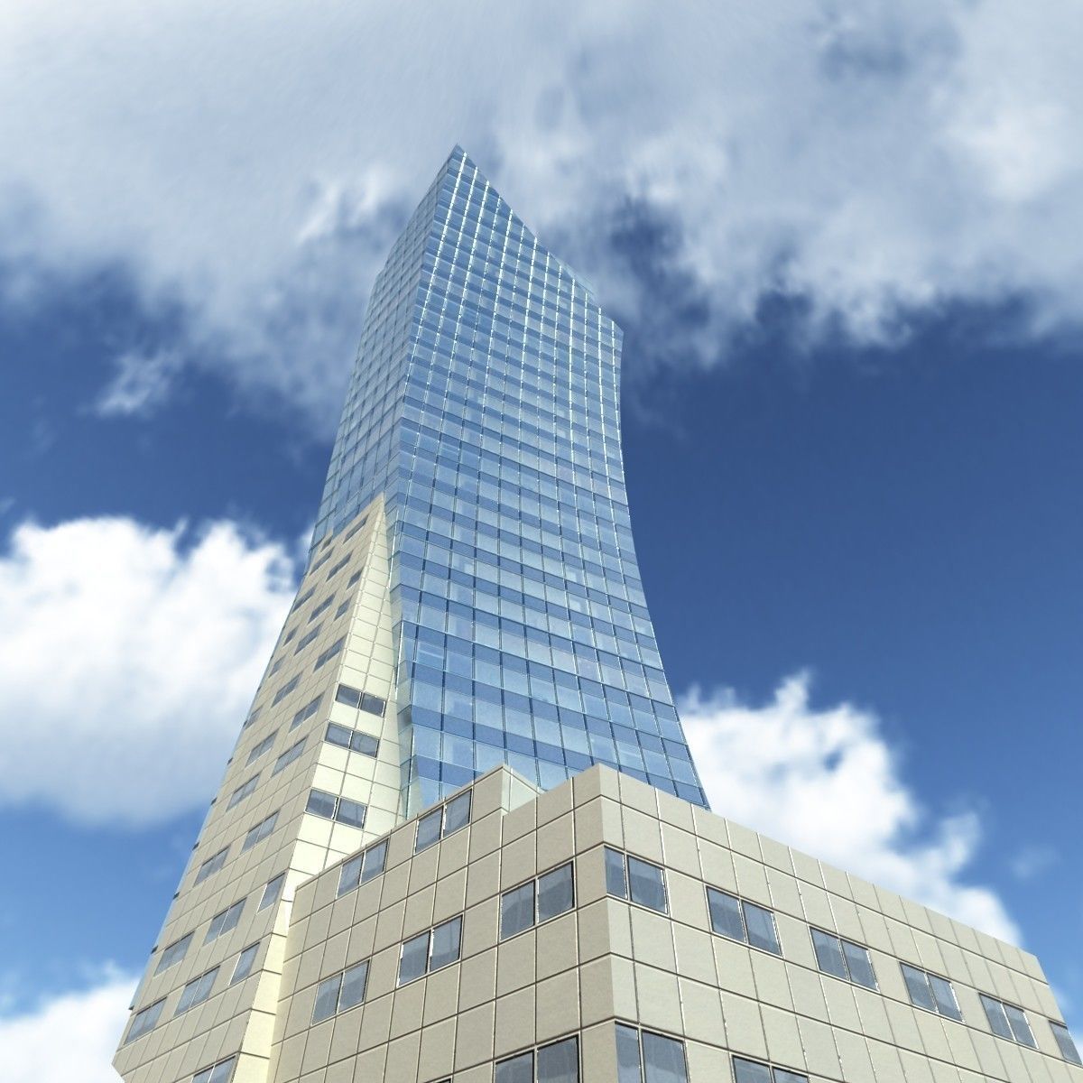 Skyscrapers Building Pack Low-poly 3D model_8