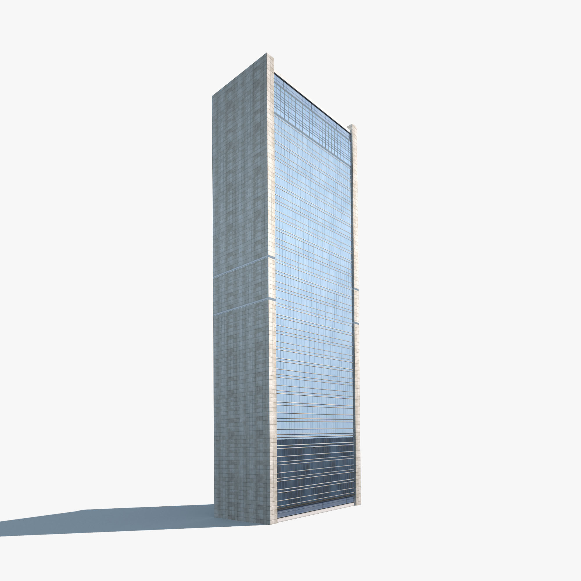 Skyscrapers Building Pack Low-poly 3D model_5