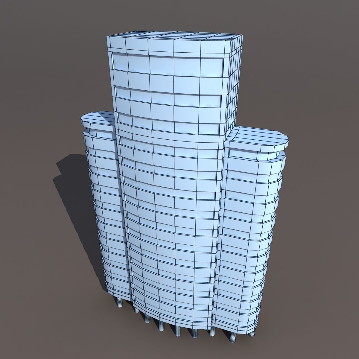 Skyscrapers Building Pack Low-poly 3D model_24