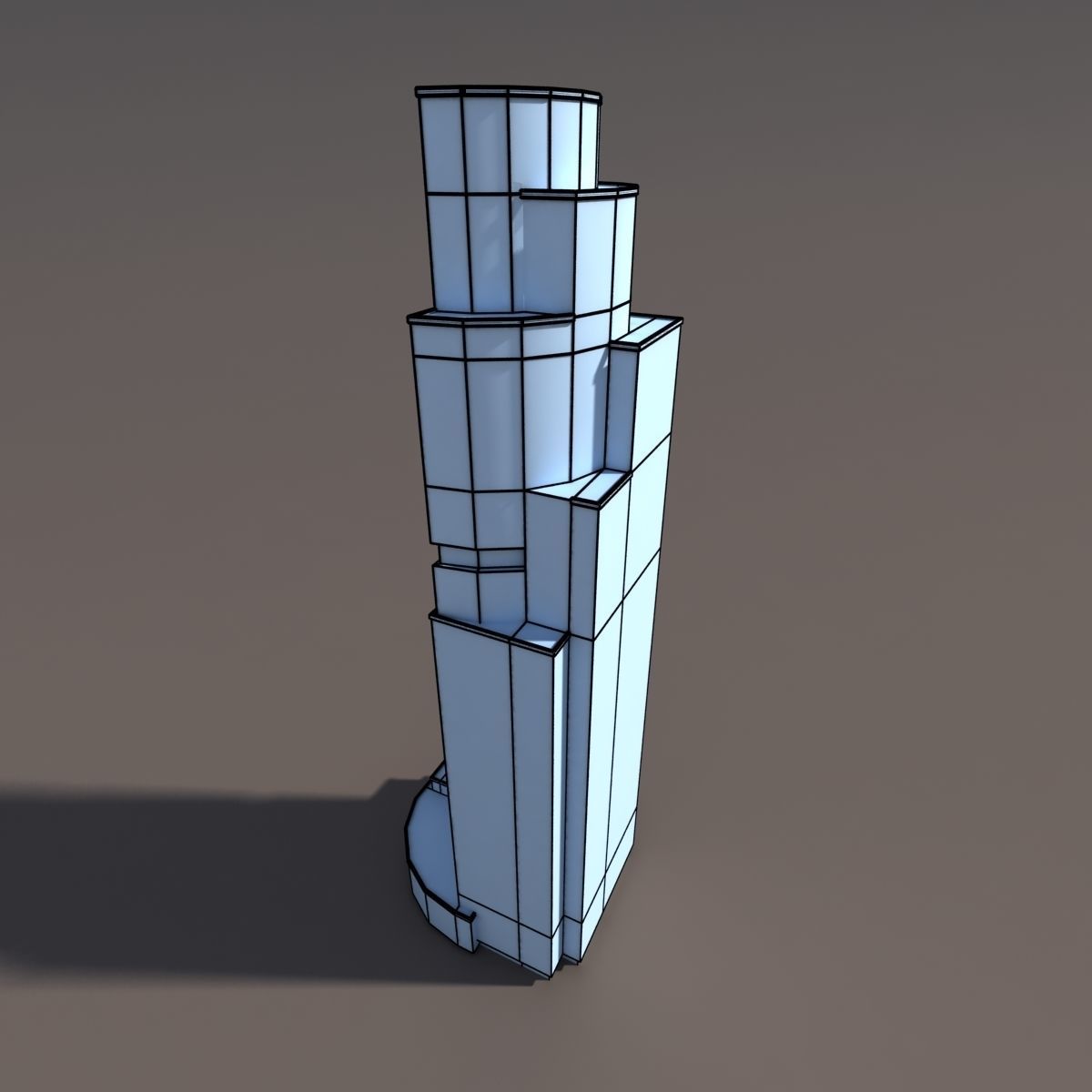 Skyscrapers Building Pack Low-poly 3D model_30