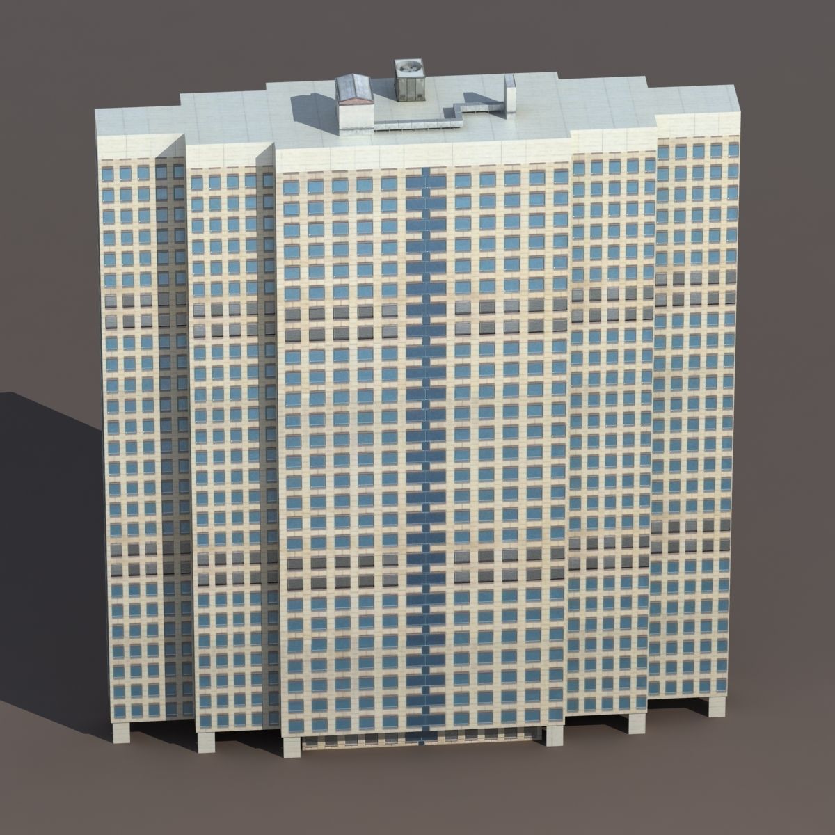 Skyscrapers Building Pack Low-poly 3D model_13