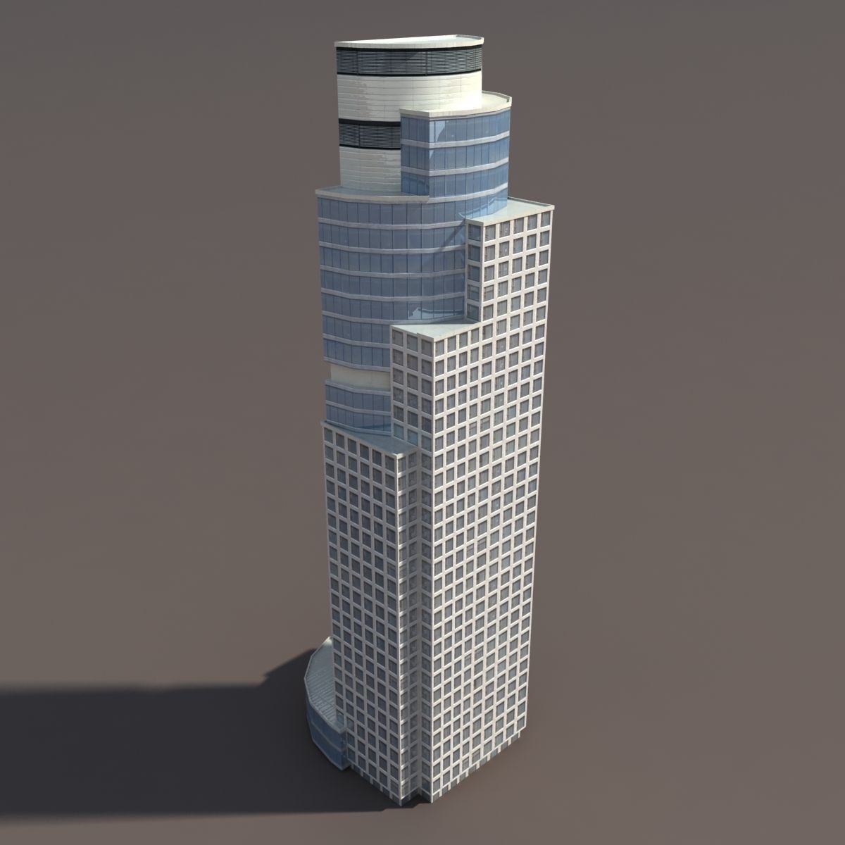 Skyscrapers Building Pack Low-poly 3D model_11