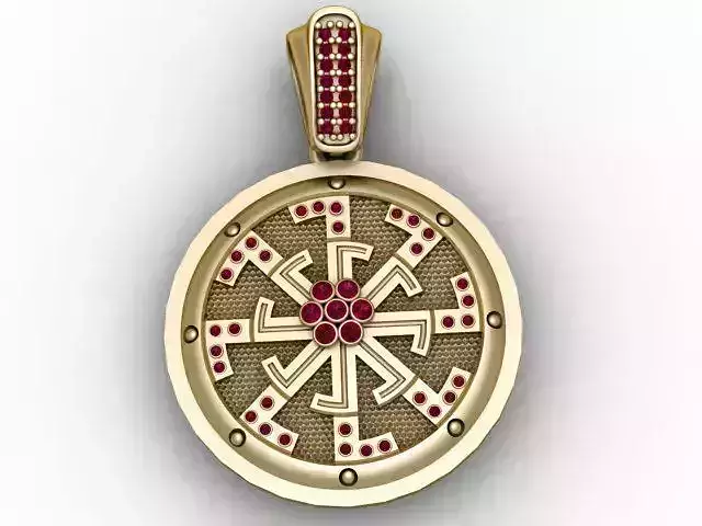 Geometric  Round Pendant  3D Printable  Model