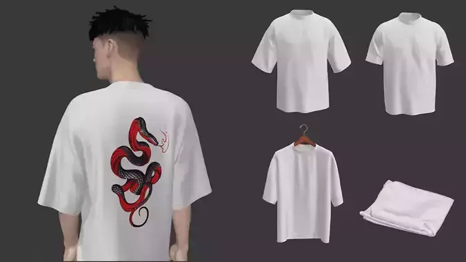 Oversized T-Shirt with Stickers