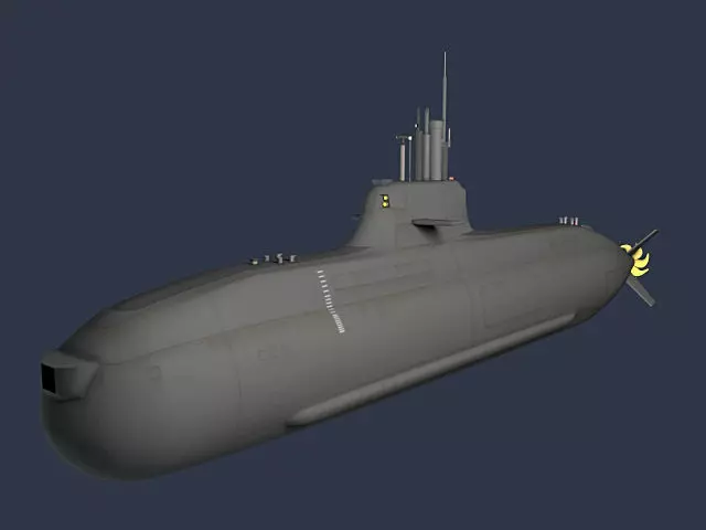 HNoMS U32 Low-poly 3D model_0
