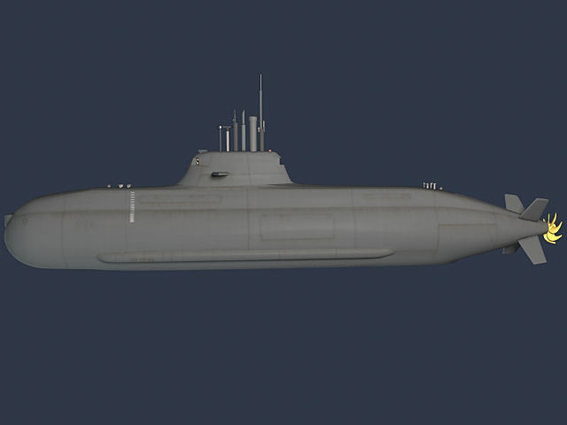HNoMS U32 Low-poly 3D model_5