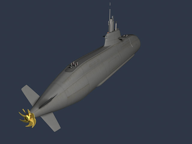 HNoMS U32 Low-poly 3D model_2