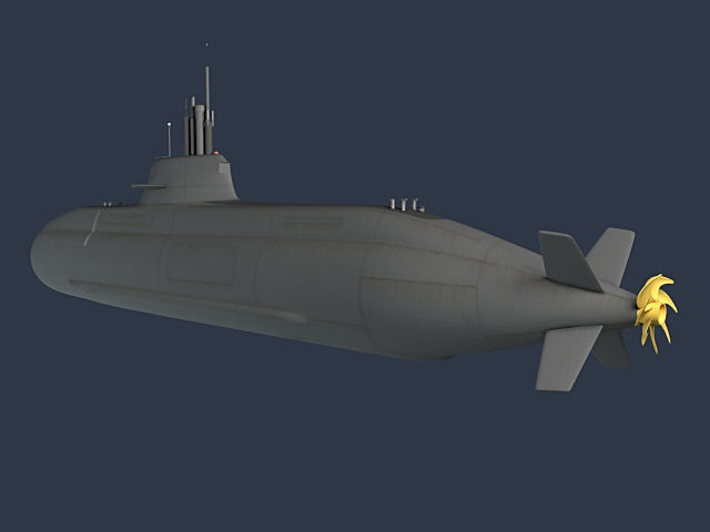 HNoMS U32 Low-poly 3D model_1