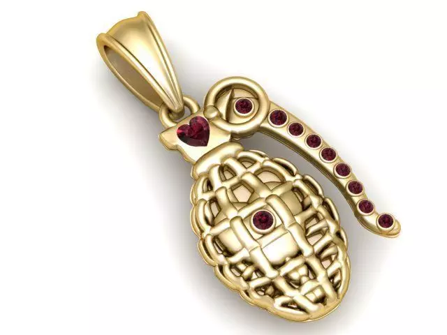 Luxury Bomb Pendant 3D Printable Model 3D print model