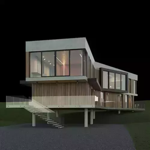 Modern house 5 with furniture