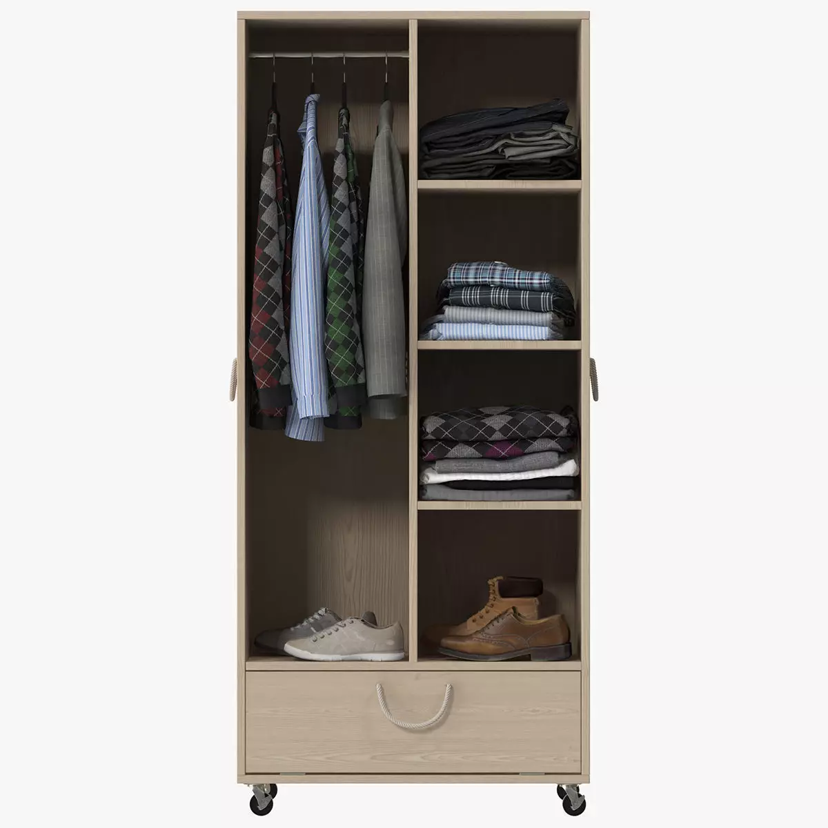 Wardrobe with Clothes 3D model