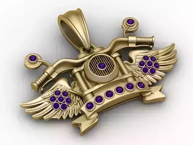 Winged Rider Pendant 3D Printable Jewelry Model
