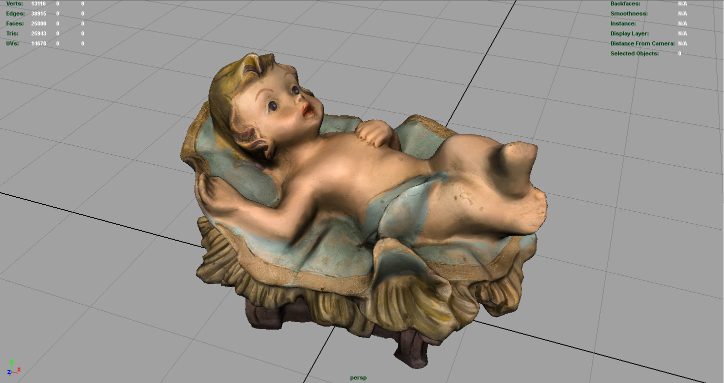 Child Jesus Low-poly 3D model_2