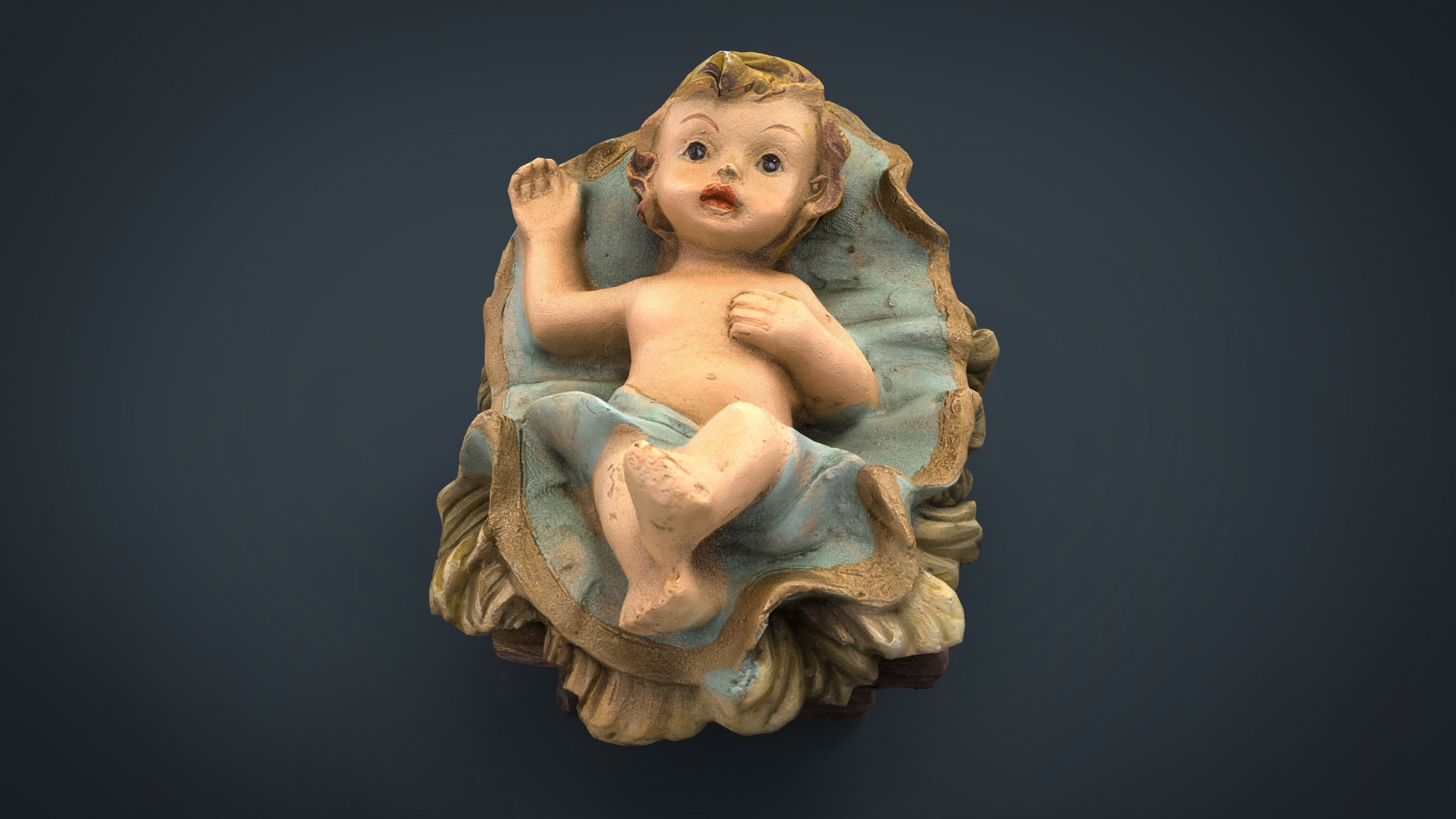 Child Jesus Low-poly 3D model_12