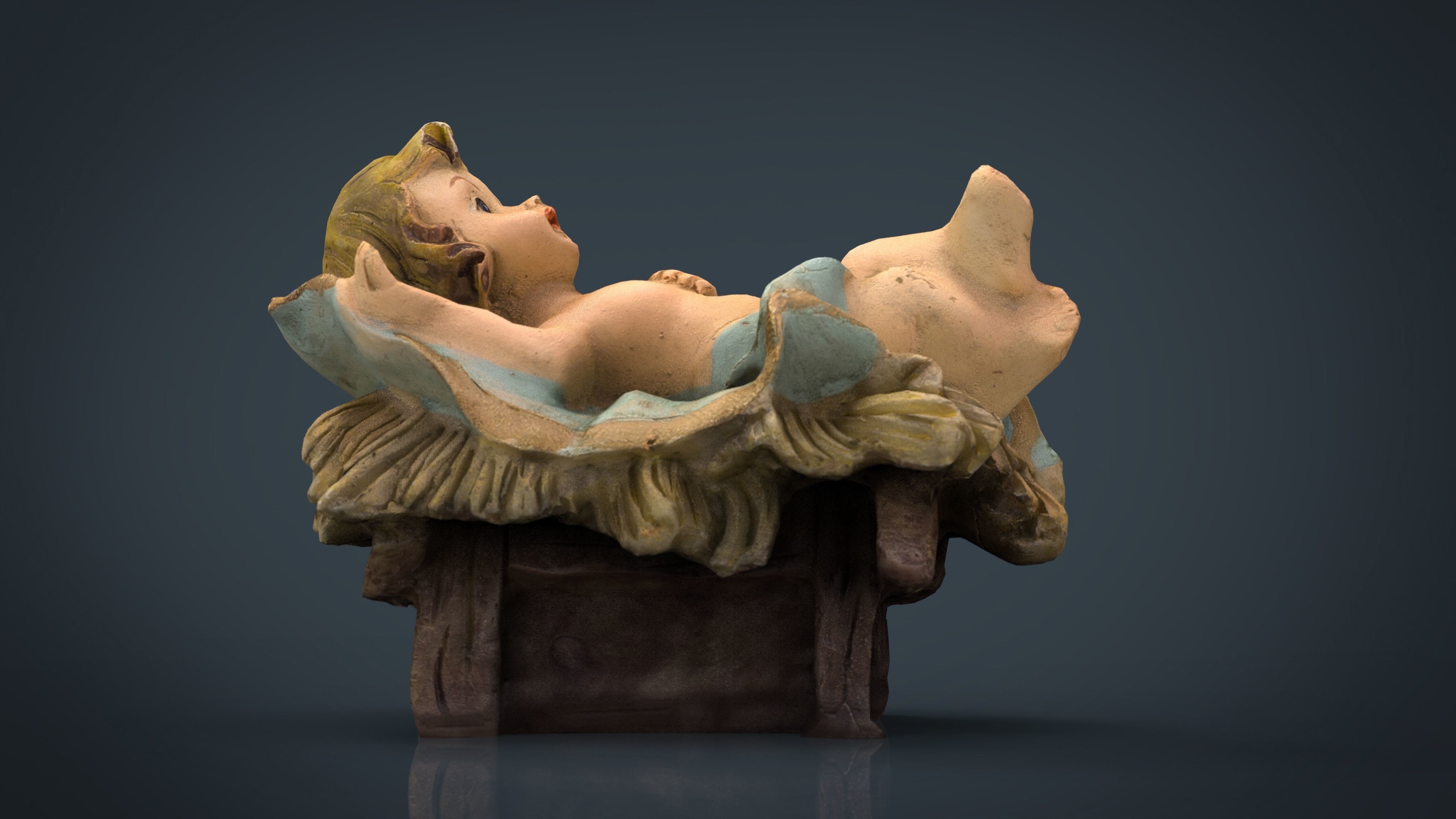 Child Jesus Low-poly 3D model_3