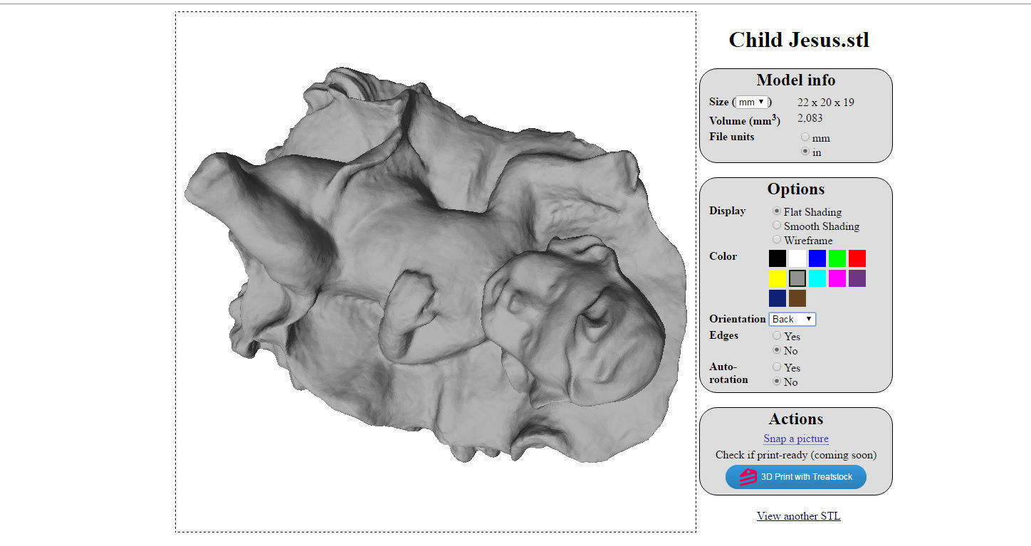 Child Jesus Low-poly 3D model_10