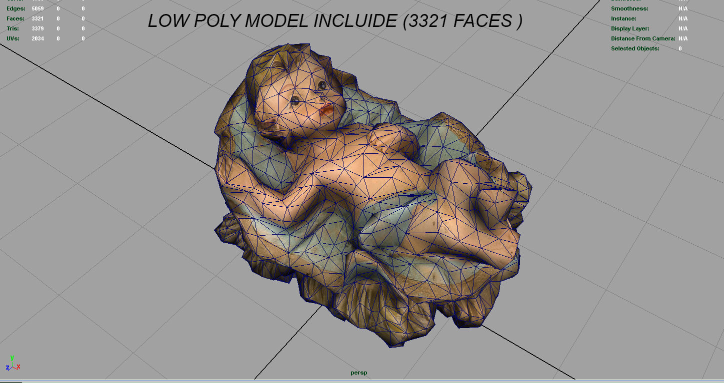 Child Jesus Low-poly 3D model_11