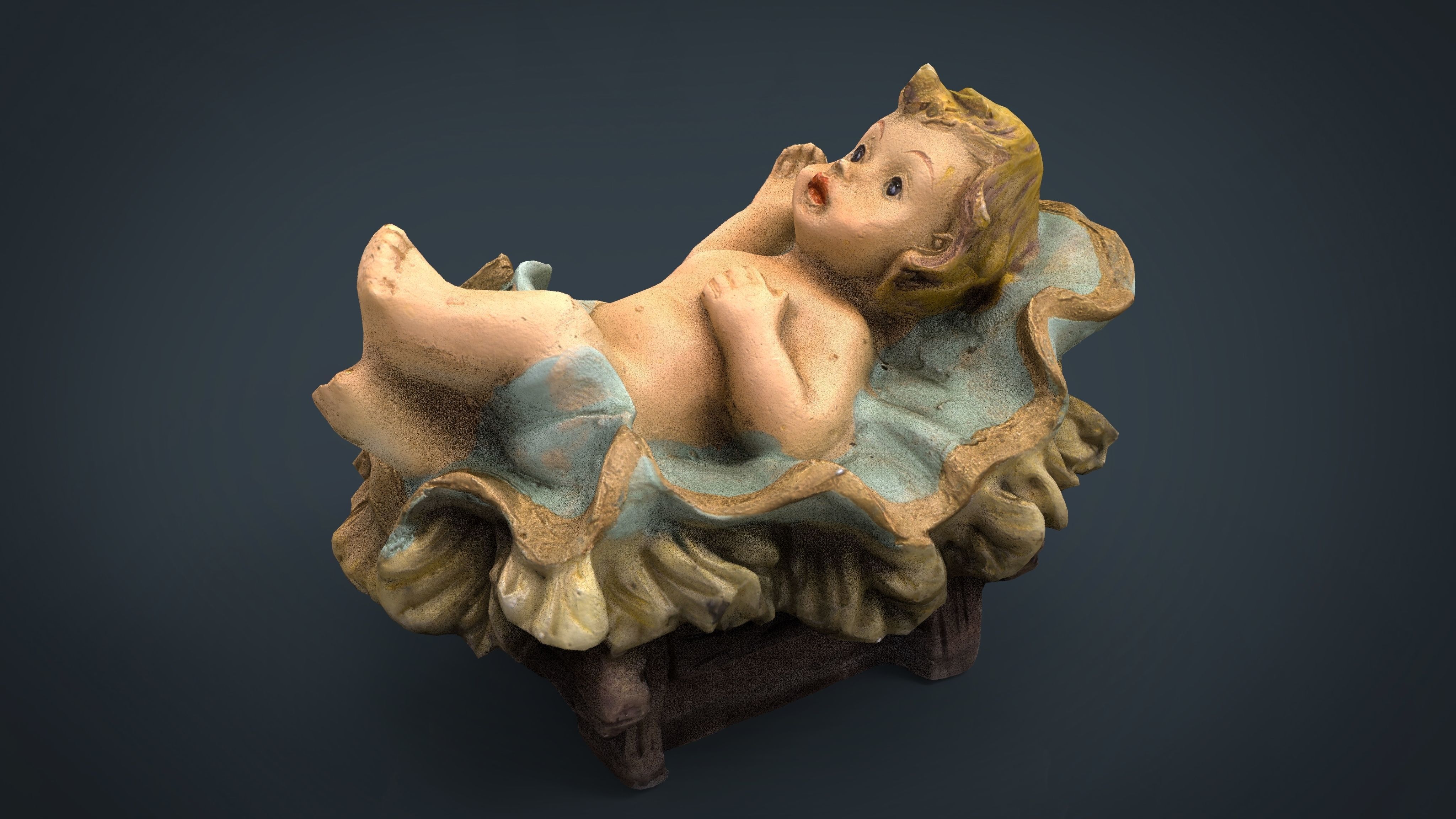 Child Jesus Low-poly 3D model_5