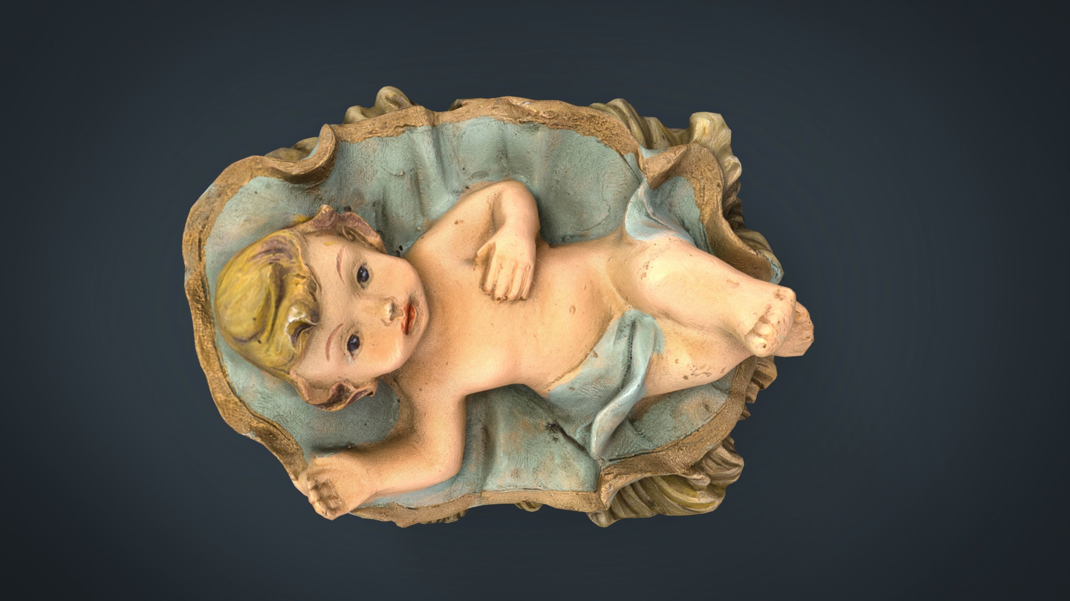 Child Jesus Low-poly 3D model_7