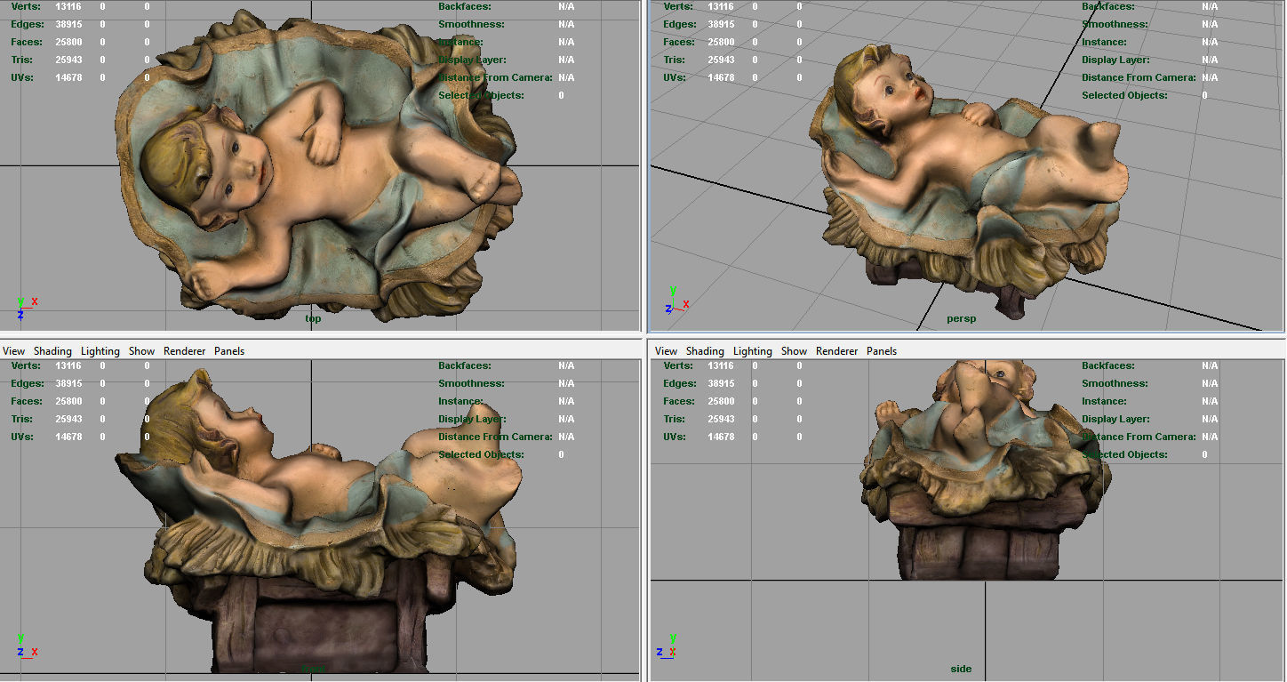 Child Jesus Low-poly 3D model_8