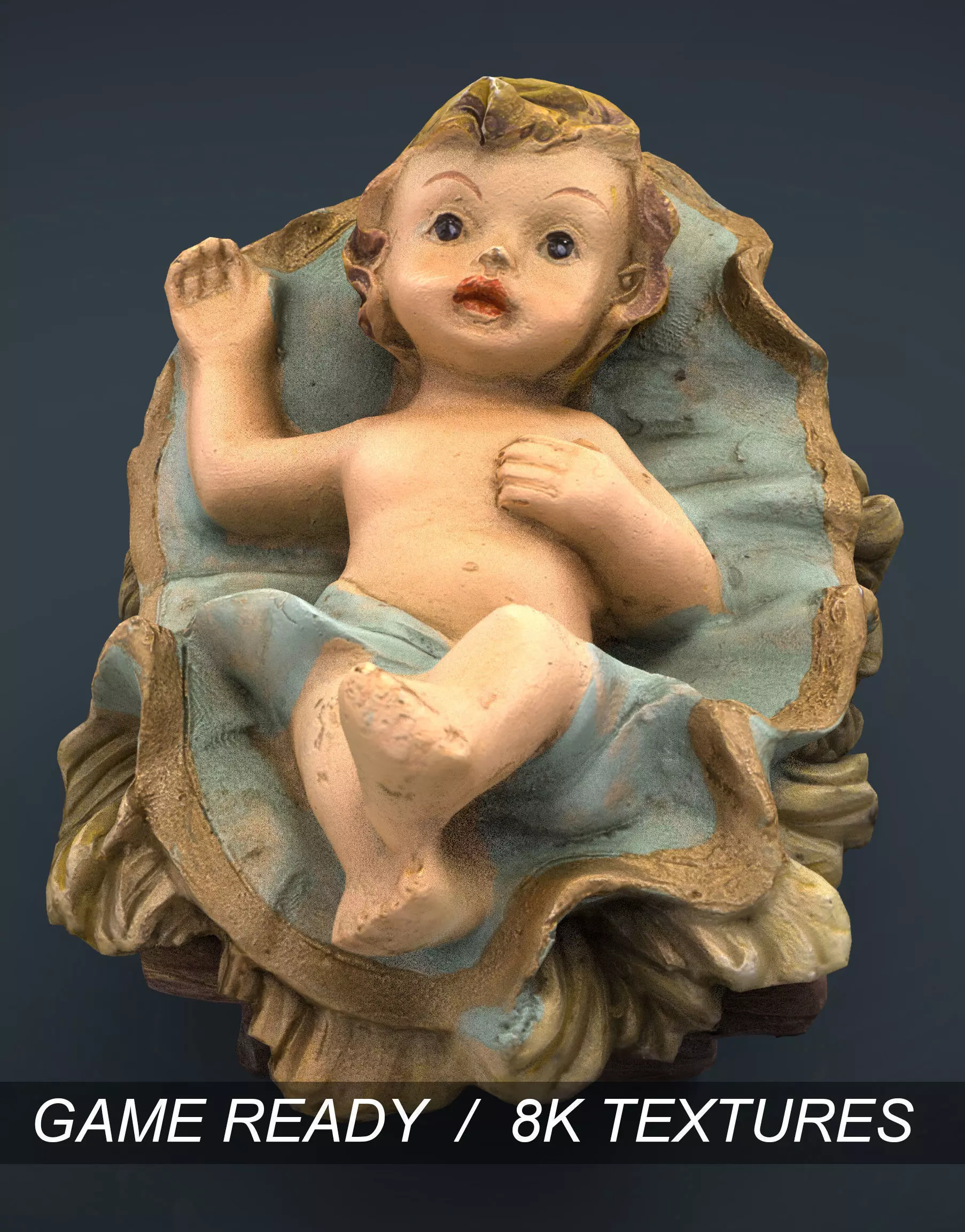 Child Jesus Low-poly 3D model_0