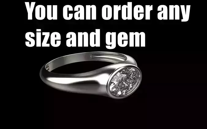 oval bezel ring model 1440