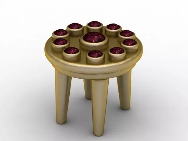 Gemstone Ritual Stand Pendant 3D Printable Model 3D print model
