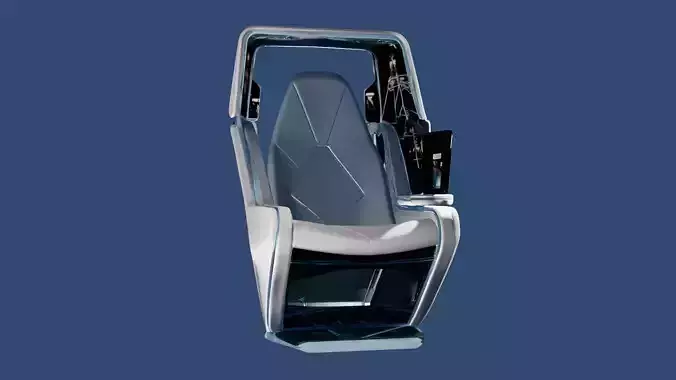 Futuristic Space Command Chair  Sci-Fi 3D Model