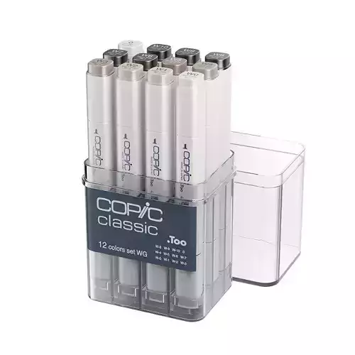 Classic Warm Gray 12PC Set Markers by Copic