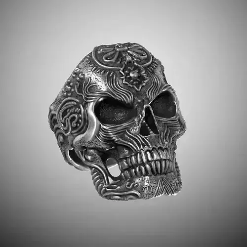 skull ring a21 