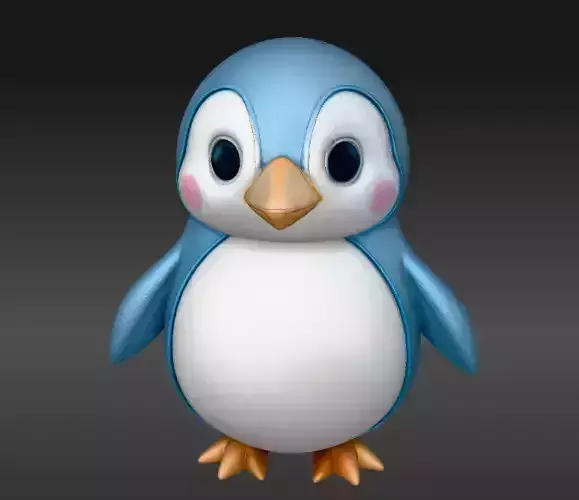 Penguin Toy Cute Winter Articulated 3D Print Model
