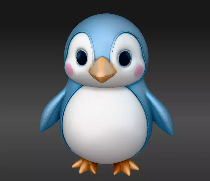 Penguin Toy Cute Winter Articulated 3D Print Model 3D print model