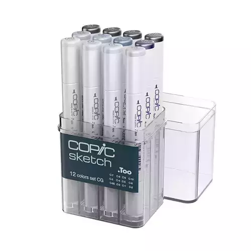 Sketch Cool Gray 12PC Set Markers by Copic