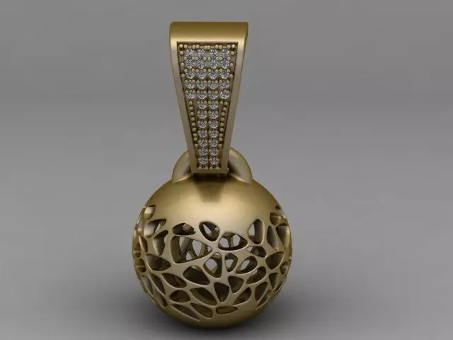 Lattice Orb PendanT Luxury Openwork Sphere Jewelry 3D print model