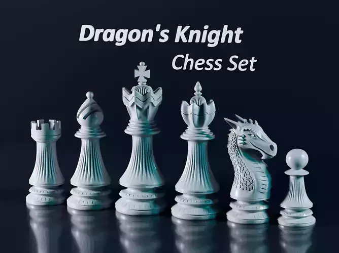 Dragons Knight Chess Pieces Set