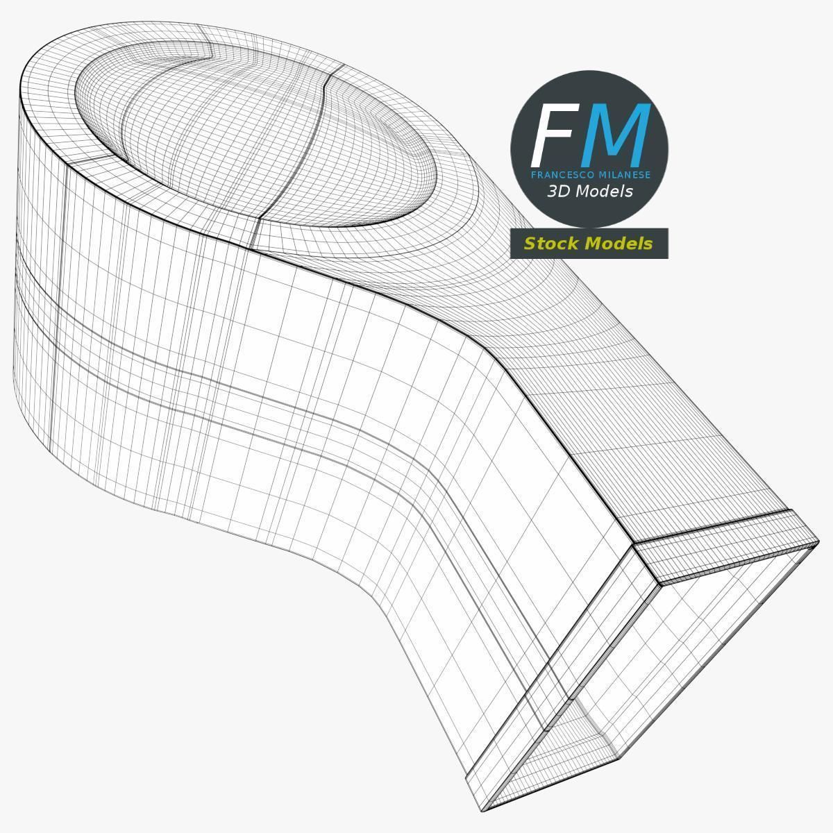 Whistle metal trash can with ball in it 3D model_8