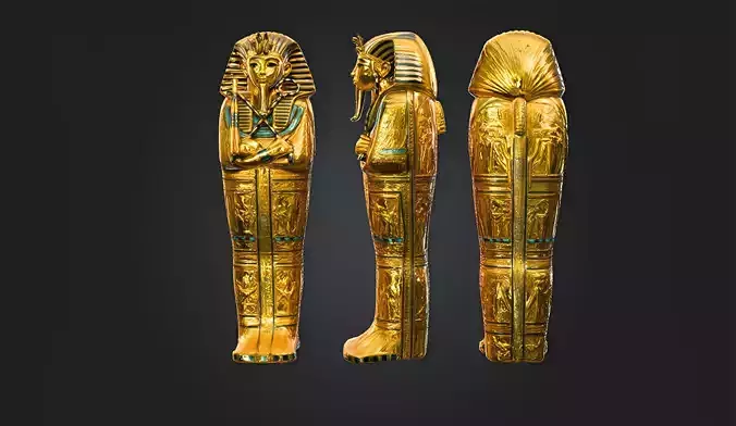 King Tutankhamun Coffin Printable Hight Quality STL