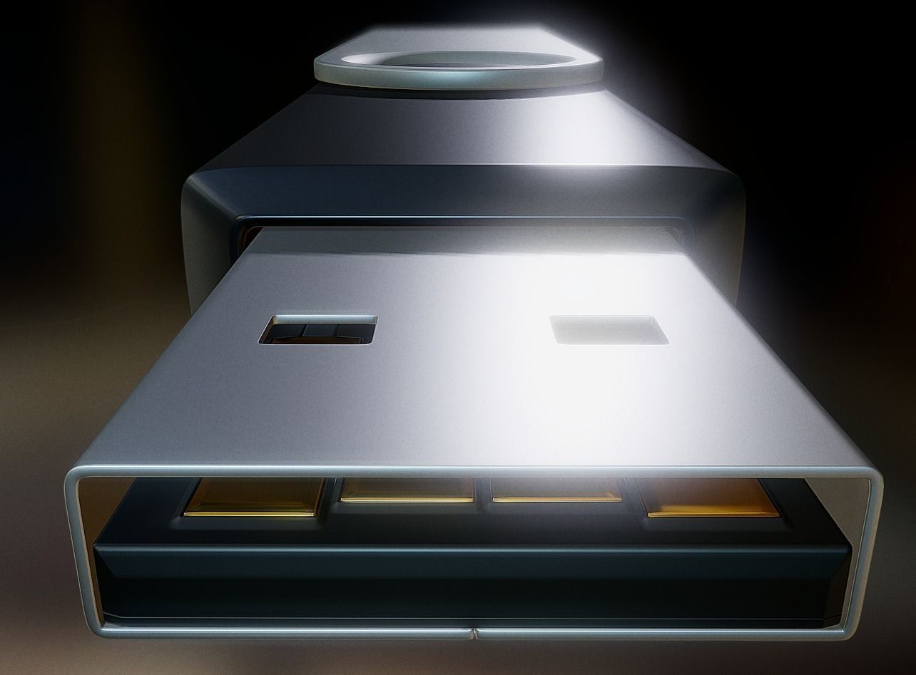 USB Stick High Poly Version  3D model_5