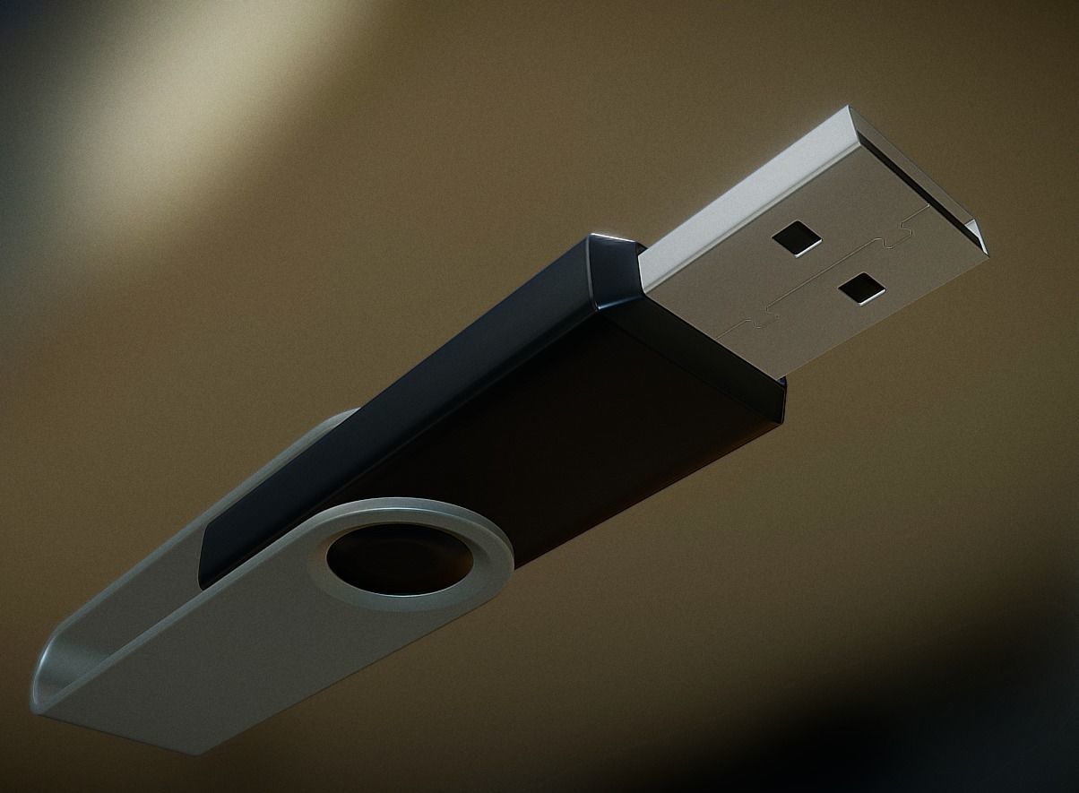 USB Stick High Poly Version  3D model_9