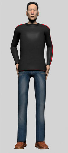 skinny guy 3D model