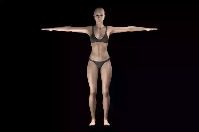 Realistic Woman rigged and ready for games