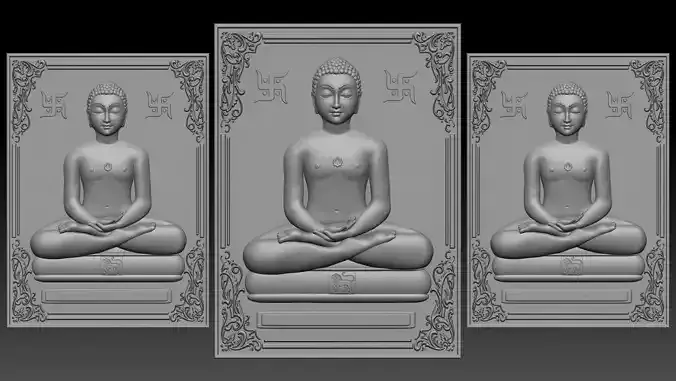 mahavir jain 3d print model and CNC