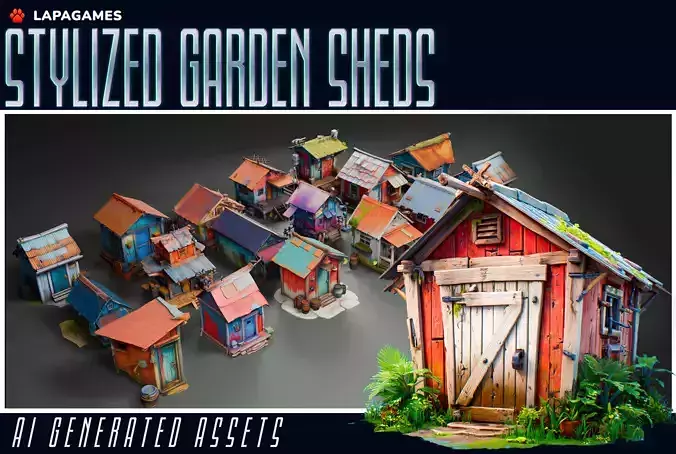 Stylized Garden Sheds