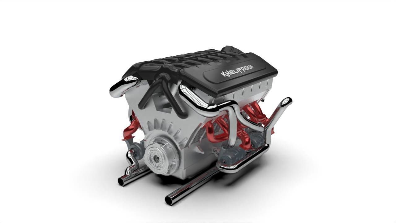 V12 Engine Model with native file Solidworks  3D model_3