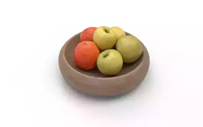 Apple Set2-1 Low-poly 3D model 4