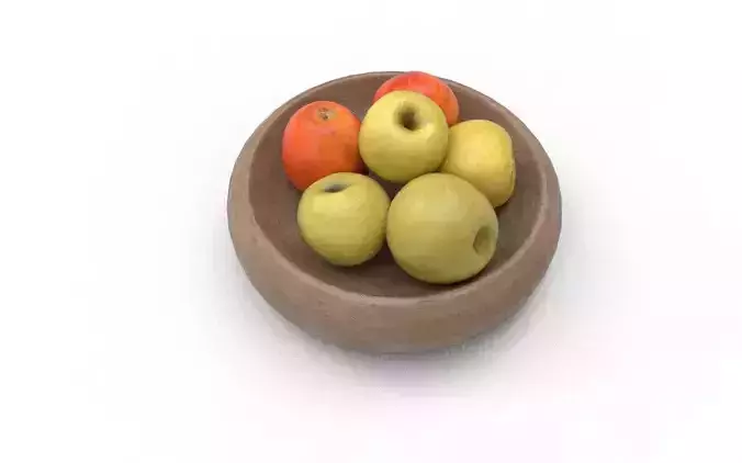 Apple Set2-1 Low-poly 3D model 5
