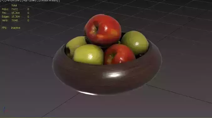 Apple Set2-2 Low-poly 3D model 3